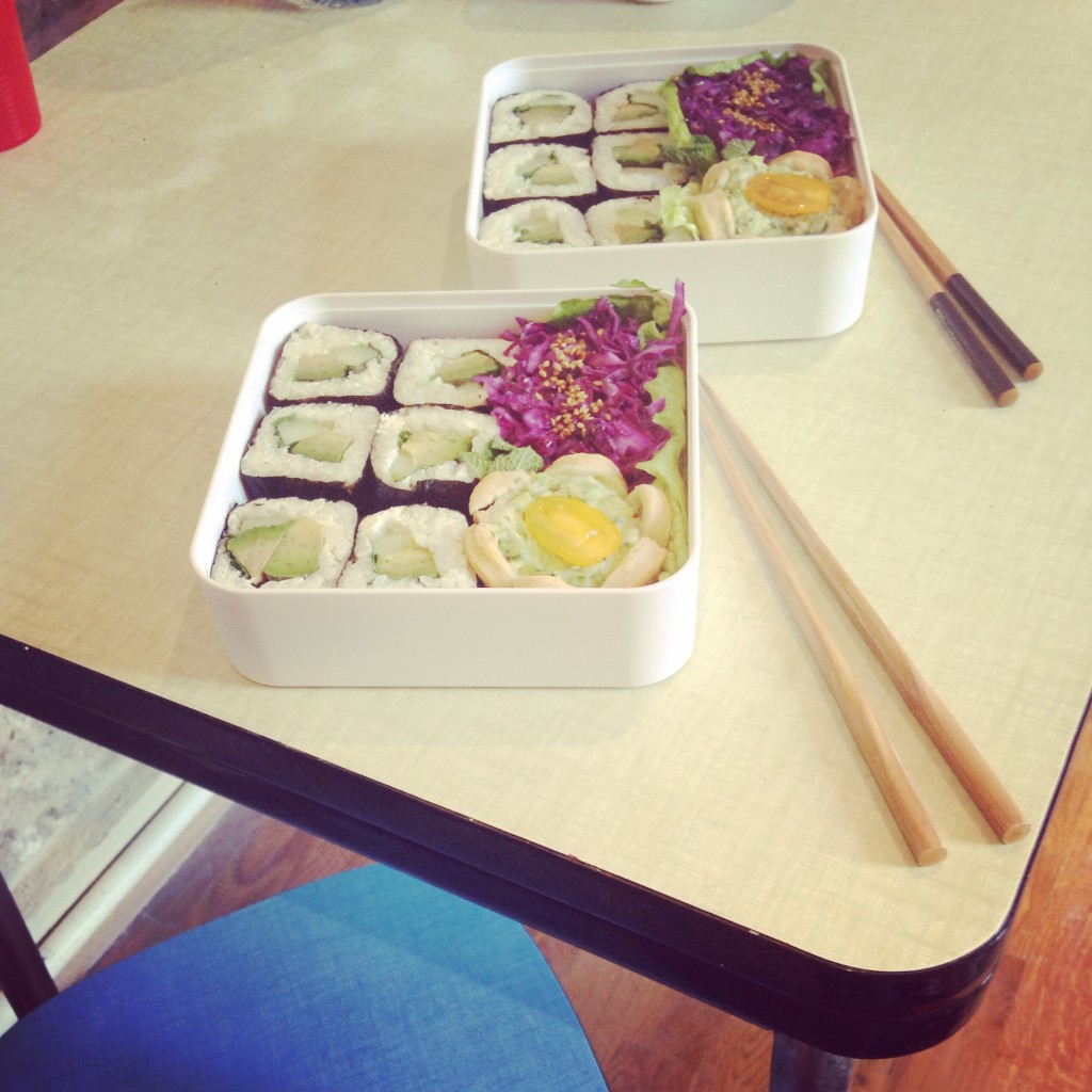 bento vegetarien maki tartelette chou rouge